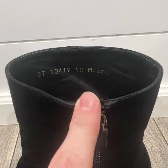 Stuart Weitzman black Gianella suede ankle boots - Picture 3 of 9